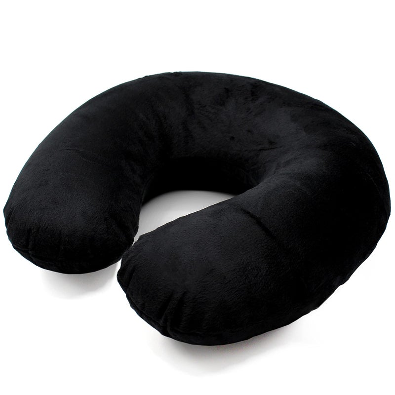Dream Essentials Wild Essentials Inflatable Travel Neck Pillow, U-Shape with Washable Soft Cover (Black) - Image 3